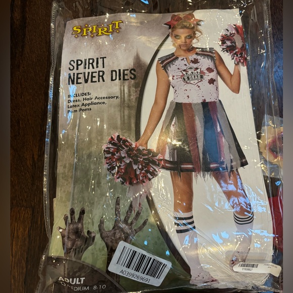 Women Spirit Halloween Zombie cheerleader costume size medium - Picture 2 of 6